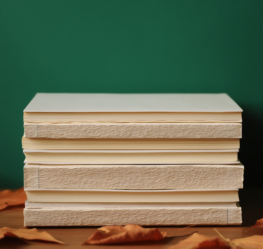 Crepe paper weight in professional bookbinding