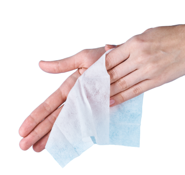 Papel crepé como material resistente y absorbente para toallitas húmedas sostenibles