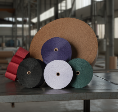 Colored crepe paper used in industrial packaging and production processes