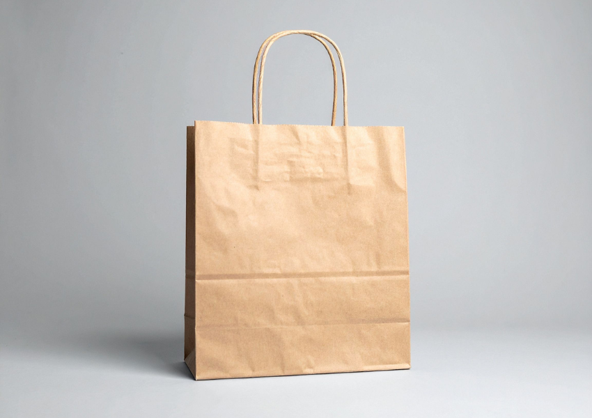 Custom twisted paper cord bag handles for boutique packaging