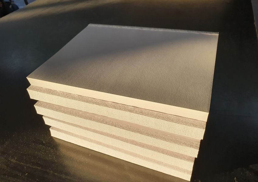Crepe paper rolls in different weights used for industrial bookbinding