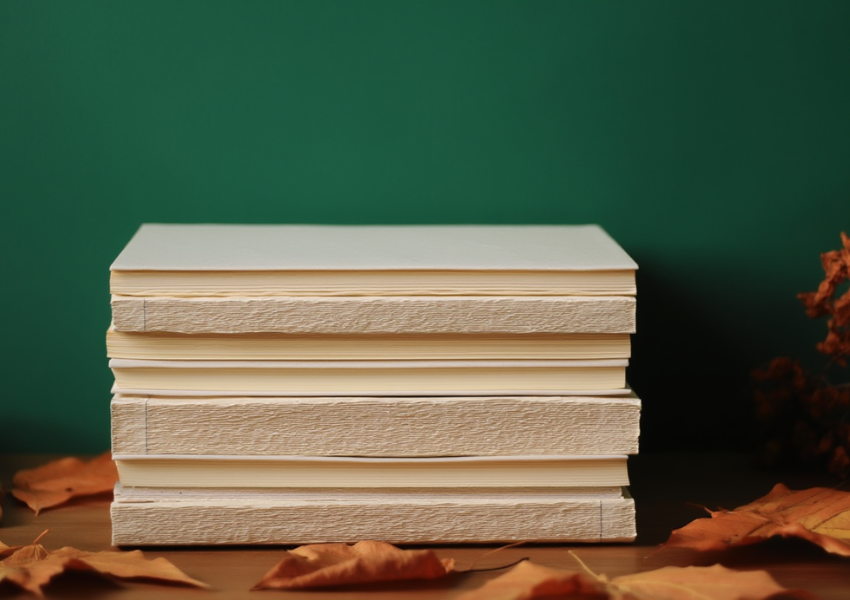 Crepe paper weight in professional bookbinding