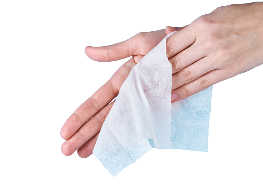 Papier crêpé comme matériau absorbant et résistant pour serviettes humides durables