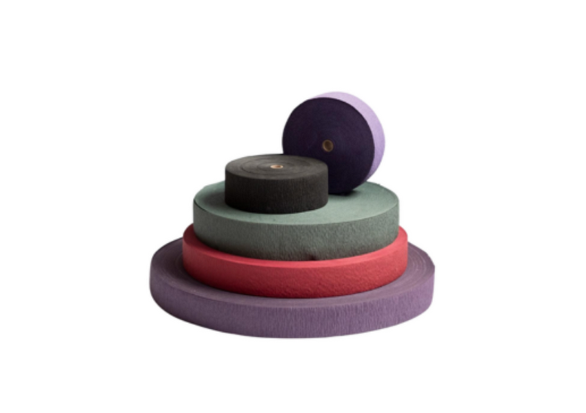 Customized crepe paper with colors and prints for industrial and creative use